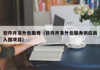 软件开发外包服务（软件开发外包服务供应商入围项目）