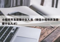 小程序开发需要什么人员（微信小程序开发需要什么人才）