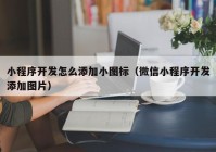 小程序开发怎么添加小图标（微信小程序开发添加图片）