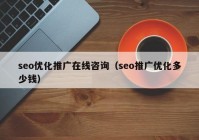 seo优化推广在线咨询（seo推广优化多少钱）